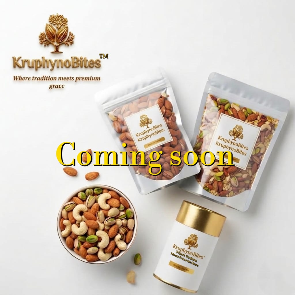 Coming Soon  [ಬಾದಾಮಿ / BADAM] KruphynoBites  Where Tradition Meets Premium Grace